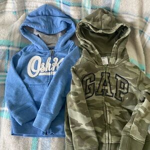2T boys zip up Hoodies
